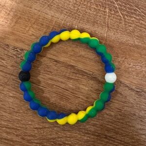 Blue green and yellow swirl Lokai bracelet​​​​